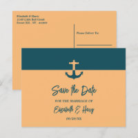 Nautical Anchor, Beach Wedding Save The Date