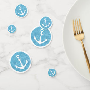 Nautical Anchor Blue Baby Shower Confetti