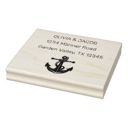Nautical Anchor Boat Lake Ocean Wedding Rubber Stamp