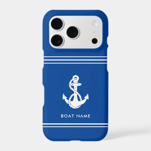 Nautical Anchor Boat Name Blue Custom