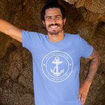 Nautical Anchor Boat Name Custom Tri-Blend Shirt<br><div class="desc">Add your boat name and dock by clicking the "Personalise" button above. Set sail in style with our custom nautical-themed boating swag. The shirt boasts a cute design inspired by the ocean's wonders, featuring classic maritime motifs such as an anchor and rope. Whether you're cruising along the coast or embarking...</div>