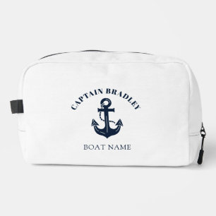 Nautical Anchor Boat Name Dopp Kit