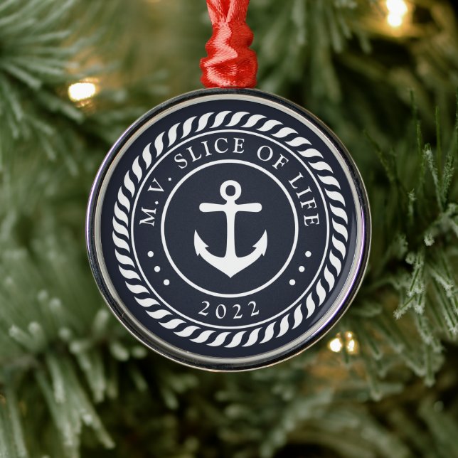 Nautical Anchor | Boat Name Metal Tree Decoration (Tree)