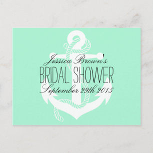 Nautical Anchor Bridal Shower Recipe Cards