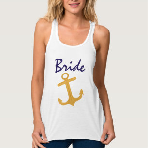 Nautical Anchor Bride Wedding Singlet