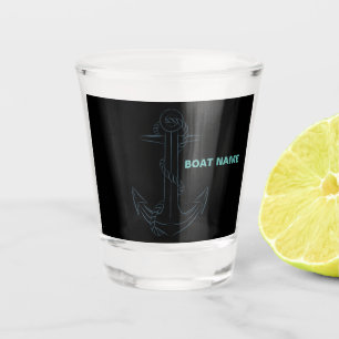 Nautical Anchor Captain Add Name Shot Gl Shot Glas Glass