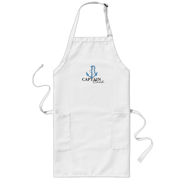 Nautical Anchor-Captain Cook Long Apron (Front)