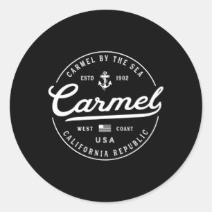 Nautical Anchor Carmel California Travel Vacation Classic Round Sticker