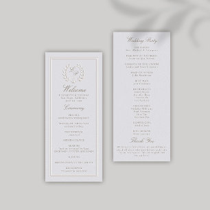 Nautical Anchor Classic Formal Wedding Program