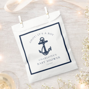 Nautical Anchor Coastal Boy Baby Shower Favour Bags
