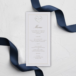 Nautical Anchor Coastal Rope Crest Formal Wedding Menu
