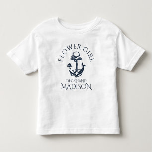 Nautical Anchor Crew Flower Girl Toddler T-Shirt