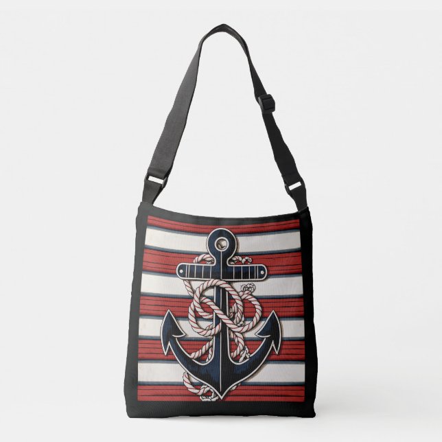 Nautical Anchor Crossbody Bag (Front)
