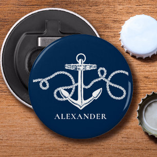 Nautical Anchor Custom Monogram Name Bottle Opener