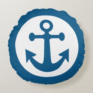 Nautical Anchor custom throw pillow