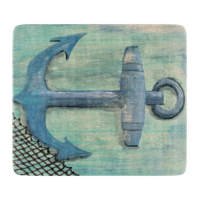 Nautical Anchor Cutting Board (Front)