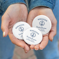 Nautical Anchor Family Reunion Navy Blue & White