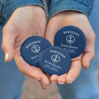 Nautical Anchor Family Reunion Navy Blue & White