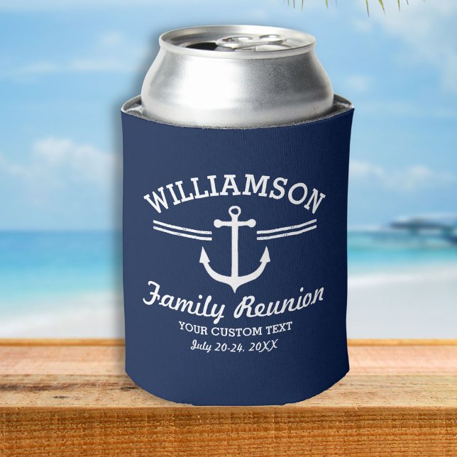 Nautical Anchor Family Reunion Trip Cruise Can Cooler (Creator Uploaded)