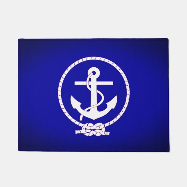 Nautical Anchor Flag Doormat (Front)