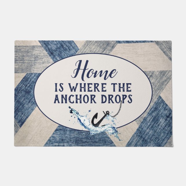 Nautical Anchor Home Quote  Doormat (Front)