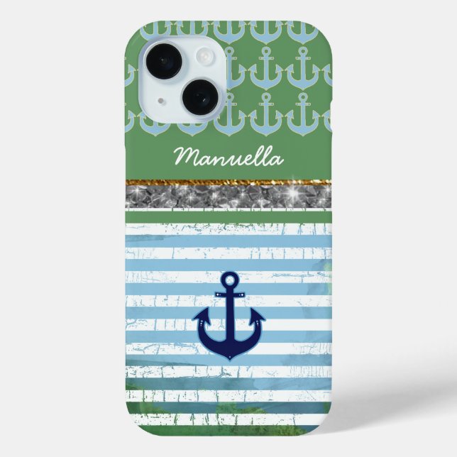 Nautical anchor iPhone-6 personalised Case-Mate iPhone Case (Back)