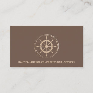 Nautical Anchor Logo Marine Consultant Business Card