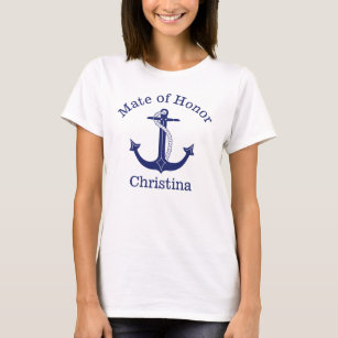 Nautical Anchor Mate of Honour Bachelorette Party T-Shirt