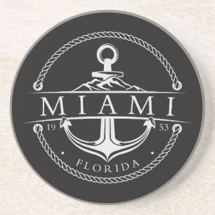 Nautical Anchor Miami Florida 1953 Coaster