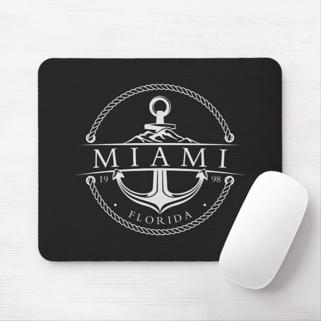 Nautical Anchor Miami Florida 1998 Mouse Pad (With Mouse)