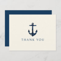 Nautical Anchor Modern Navy Blue Wedding