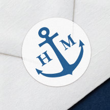 Nautical Anchor Monogram Beach Wedding