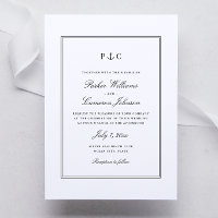Nautical Anchor Monogram Black and White Wedding