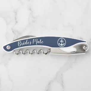Nautical Anchor Monogram Brides Mate Bridesmaid Wa Corkscrew