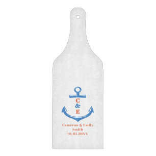 Nautical Anchor Monogrammed Paddle Cutting Board