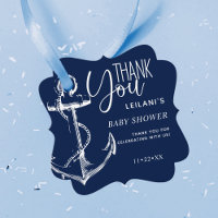 Nautical Anchor Navy Blue Thank You
