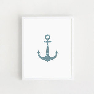Nautical Anchor, Nursery Wall Art Poster