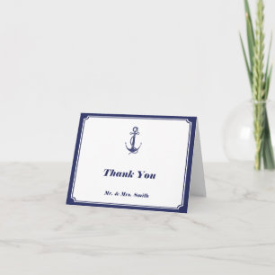 Nautical Anchor on Navy Thank You