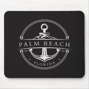 Nautical Anchor Palm Beach Florida 1952 Mouse Pad