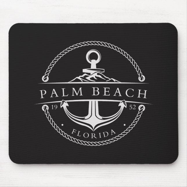 Nautical Anchor Palm Beach Florida 1952 Mouse Pad (Front)