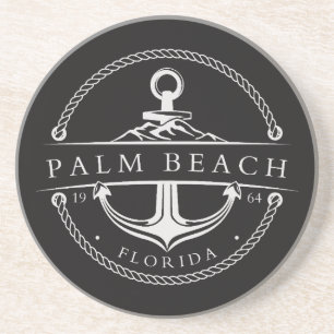 Nautical Anchor Palm Beach Florida 1964 Coaster