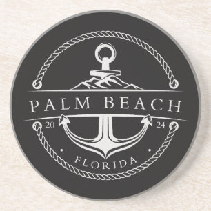 Nautical Anchor Palm Beach Florida 2024 Coaster