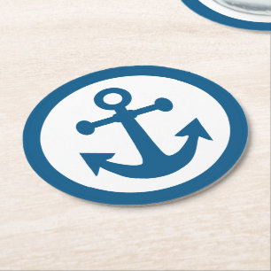 Nautical Anchor paper coasters