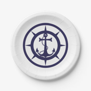 Nautical Anchor Paper Plate