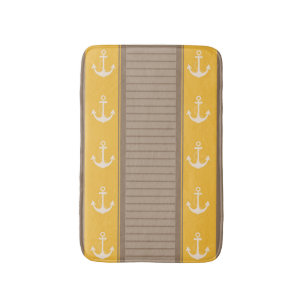 Nautical Anchor Pattern Bath Mat