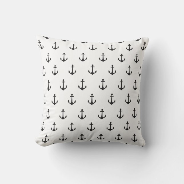 Nautical Anchor Pattern Cushion (Front)