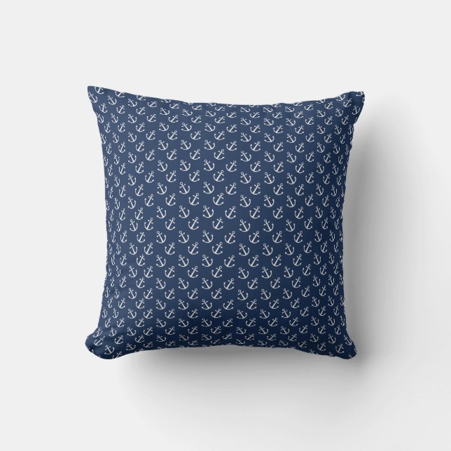 Nautical Anchor Pattern Cushion (Front)