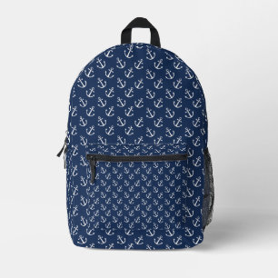 Nautical Anchor Pattern Printed Backpack