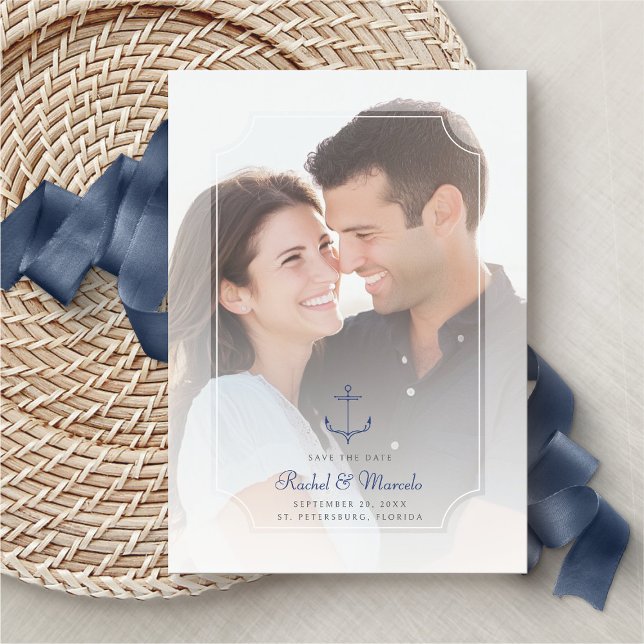 Nautical Anchor Photo Wedding Save the Date (Creator Uploaded)