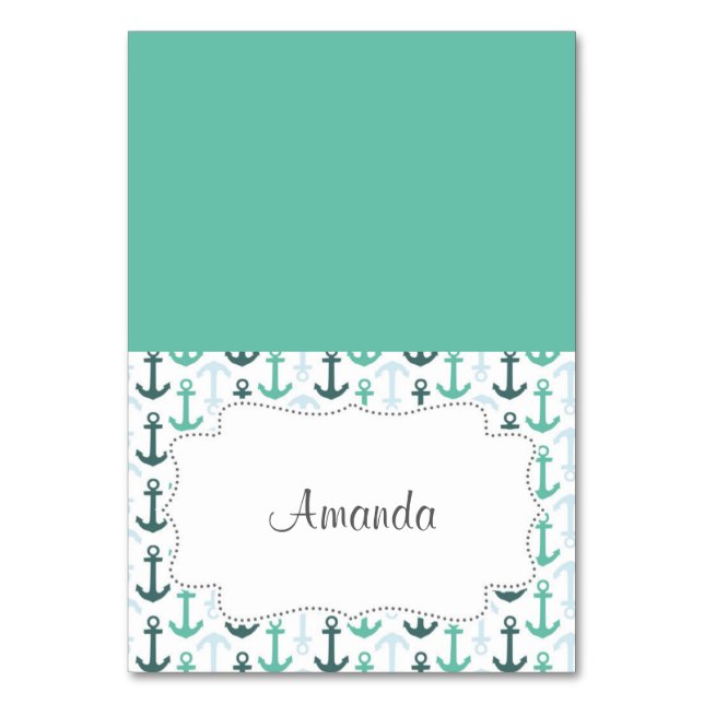 Nautical Anchor Place Card (Front)
